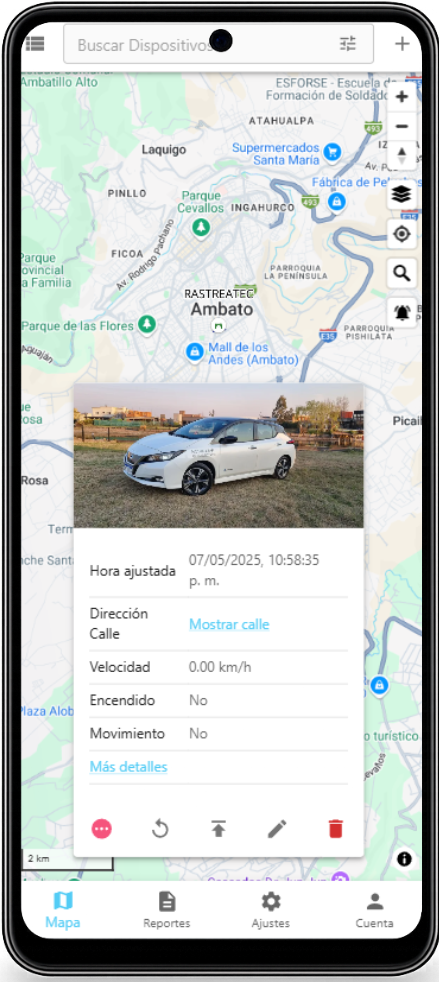 App móvil - Mapa en tiempo real